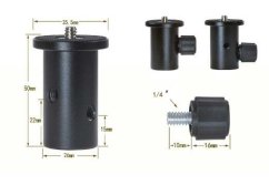 Stativový adaptér čepu 18mm díra s hlavou (CP718)