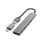 Hama USB hub, 4 porty, USB 3.2, 5 Gb/s, Ultra Slim, adaptér USB-C