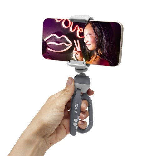 Joby HandyPod Clip (Grey) – stylový vlogovací stativ s karabinou
