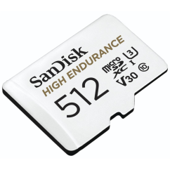 SanDisk HIGH ENDURANCE microSDHC Card 512 GB, with adapter