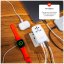 Adaptér FIXED Cestovné Voyager 120W pre EÚ, UK a USA/AUS, s 3xUSB-C a 1xUSB výstupom, GaN, PD 120W, biely