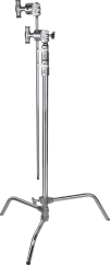 Kupo CL-40MK 40" Master C-Stojan s Posuvnou Nohou a Rychloupínáním - Stříbrný Kit