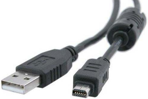 Kábel USB A-miniUSB, 12pin, Olympus CB-USB6, 2m, čierny