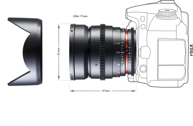 Walimex pro 24mm T1.5 Video DSLR Lens for Sony A