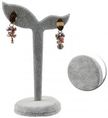 forDSLR earrings stand gray velvet 12cm