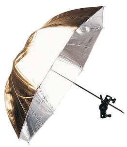 Linkstar PUK-84GS odrazný deštník oboustranný 84cm (zlatá/stříbrná)