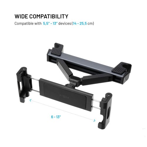 FIXED Passenger Max táblagéptartó fejtámla tartóval és csúszókarral, űrszürke színben