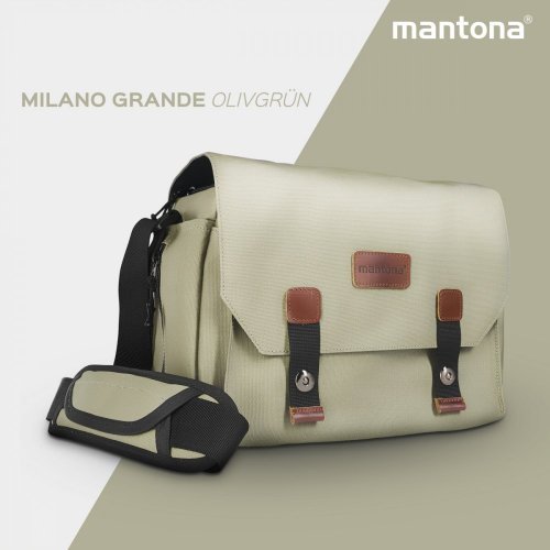 Mantona Milano grande Camera Bag (Olive Green)