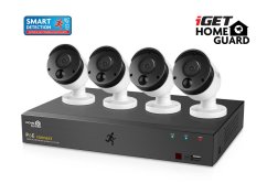 Kamerový set iGET HOMEGUARD HGNVK85304 systém s PoE napájaním, 8kanálové NVR + 4x HGNVK930CAM FHD kamera