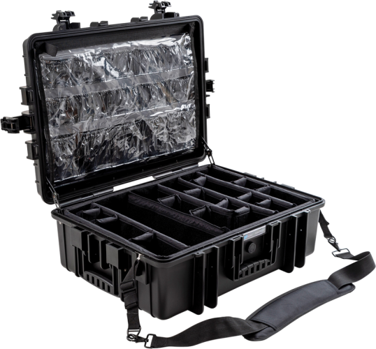 B&W Outdoor Koffer Type 6500 mit medizinischem Notfall-Kit Schwarz
