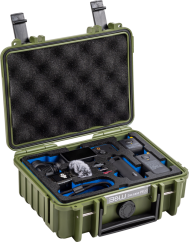 B&W Outdoor Cases B&W Cases Type 500 for DJI Osmo Pocket 3 Creator Combo, Bronze-green