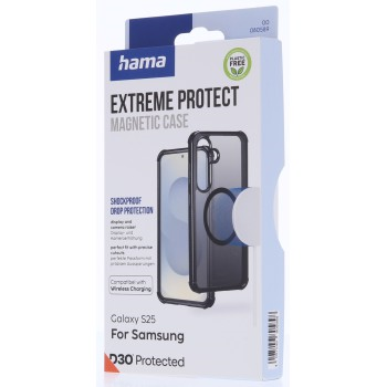 Hama Extreme Protect, kryt pro Samsung Galaxy S25, magnetický, D3O®, černý