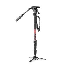Manfrotto Element MII Video-Einbeinstativ mit Fluid-Kopf | Maximale Höhe 138 cm | Nutzlast 4 kg | Twist Lock | Gewicht 1,05 kg | Platte 501PL