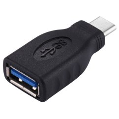 Adaptér USB-C/male - USB3.0 A/female , OTG, čierna