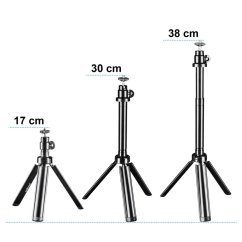 Walimex pro Easy 38 Tisch- & Kamerastativ, 38cm