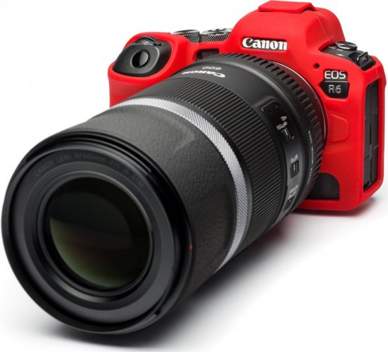 easyCover Silikon Schutzhülle für Canon EOS R5/R6 Rot