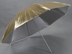 Štúdiový dáždnik Profi 102cm strieborný/zlatý
