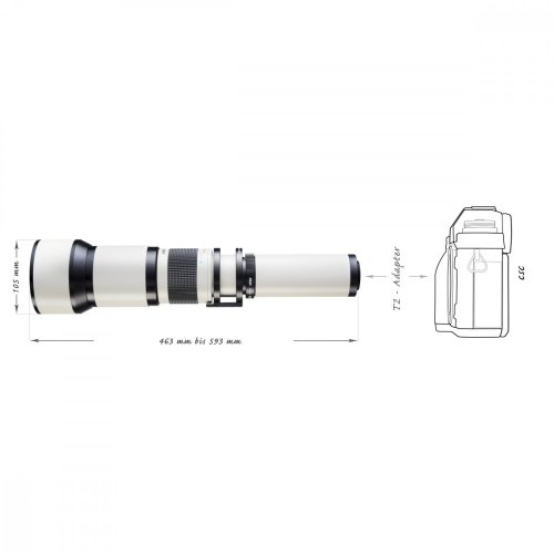 Walimex pro 650-1300mm f/8-16 Objektiv für Fuji X