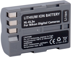 Hähnel HL-EL3e, Nikon EN-EL3e, 2000 mAh, 7.4V, 14.8Wh, info systém