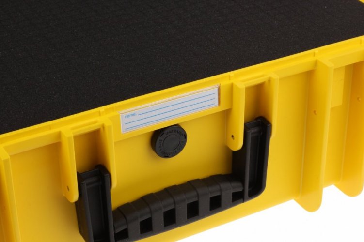 B&W Outdoor Case Type 6000 with Removable Pre-Cut Foam Yellow