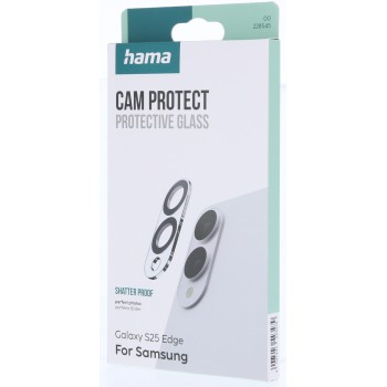 Hama Cam Protect, ochranné sklo na fotoaparát pro Samsung Galaxy S25 Edge, průhledné