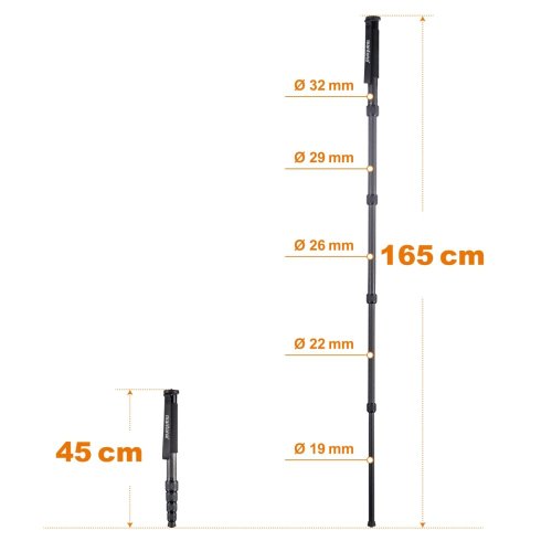 Mantona Pro ONE 165C Karbonový 4 sekční videomonopod 165cm
