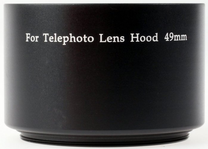 forDSLR Metal Screw-on Lens Hood 49mm for Telephoto Lens with Filter Thread 55mm