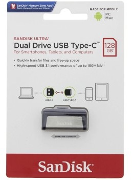 SanDisk Ultra Dual USB-C Drive 16GB