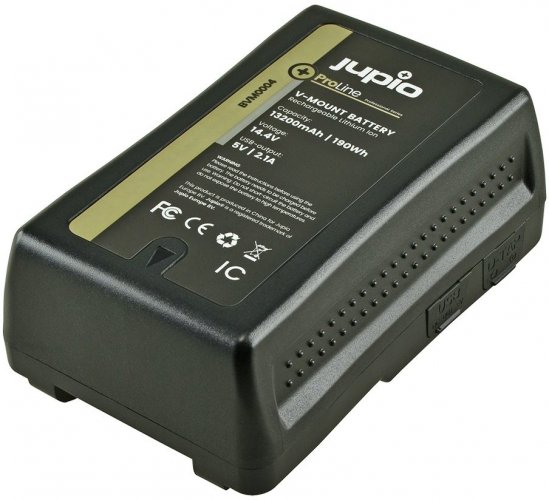 Jupio *ProLine* V-Mount battery LED Indicator 14.4V 13,200mAh (190Wh) - D-Tap and USB 5V DC Output