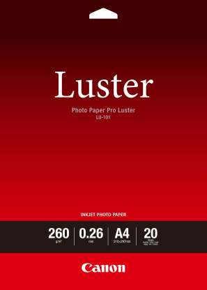 Canon LU-101 Luster Fotopapier Pro A4, 20 Blatt