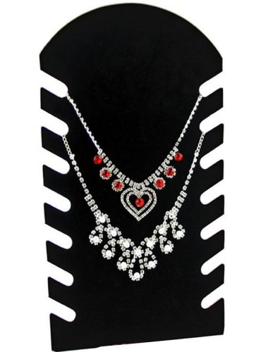 Dekolt, stojánek, stojan na šperky černý samet, DKP4 skládací (DKP4)