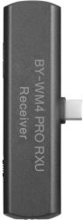 BOYA BY-WM4RXU Bezdrôtový prijímač 2,4GHz UHF systém pre USB-C zariadenia