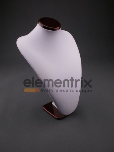 Állvány, Display, Ékszerállvány 36cm Magasságú Fehér Bőr (D01)