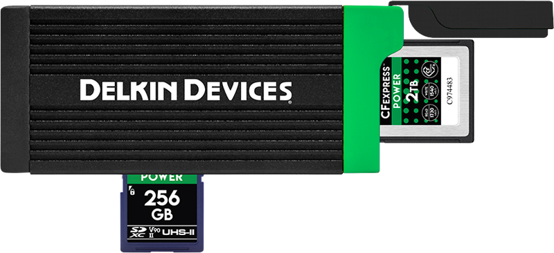 Delkin Čtečka karet CFexpress Type B & SD UHS-II (kabely Type C na C a Type C na A)