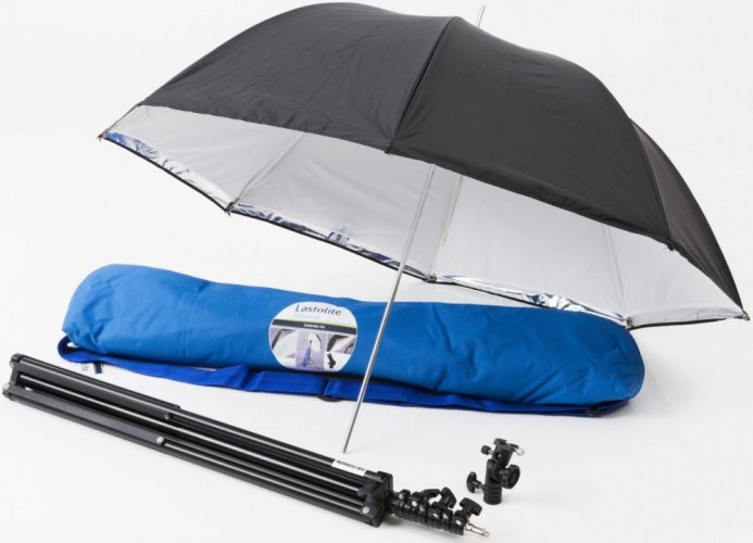 Lastolite deštník 99cm (2422) + stativ + naklápěcí ližina pro blesk