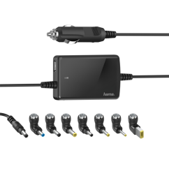Hama univerzální napájecí adaptér do auta pro notebook, 15-19 V, 70 W, slim