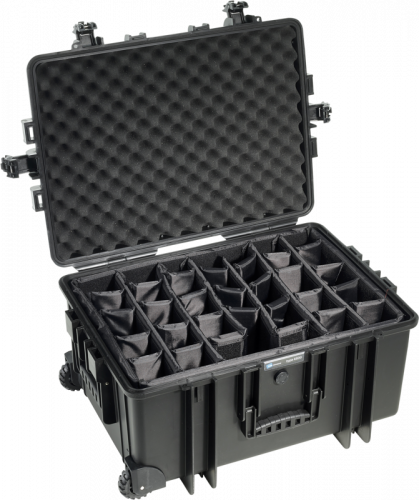 B&W Outdoor Case 6800, kufr s přepážkami černý