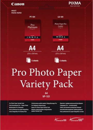 Canon fotopapír Pro Photo Paper Variety Pack A4 (LU+PT) 5+5