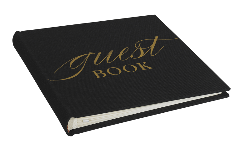 Focus Base Line Canvas Album 20x20 Guestbook Black