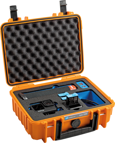 B&W Outdoor Cases BW Outdoor Case Type 1000 for GoPro Hero 12 (fits even GoPro Hero 9/10/11), Orange B&W Outdoor Cases BW Outdoor Case Type 1000 for GoPro Hero 12 (fits even GoPro Hero 9/10/11), Orange