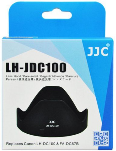 JJC LH-DC100 + FA-DC67B, sluneční clona s adaptérem