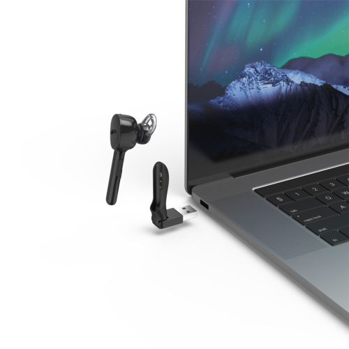 Hama MyVoice1300, náhlavní souprava Bluetooth mono, pro 2 zařízení, Siri, Google Assist, nabíjecí stanice