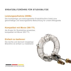 Walimex pro Ersatzblitzröhre Mover 200 TTL