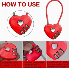 Numerikus szívzár 30cm rózsaszín (ZAM1RU)