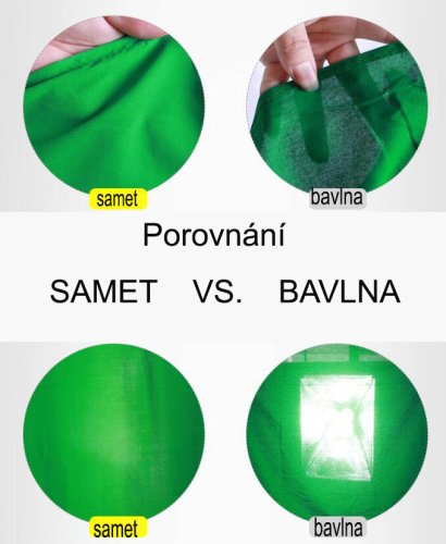 Fotografické pozadí green screen samet 3x6m zelené (PZZ6X)
