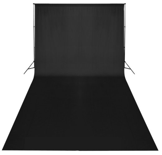 Fotografické pozadí sametové 3x6m černé (PZC6X)