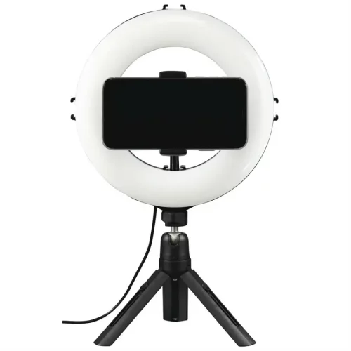 Hama SpotLight Smart 80, kruhové LED světlo 8", s Bluetooth dálkovou spouští a stolním stativem