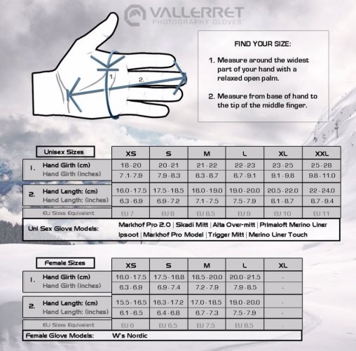 VALLERRET spodní unisex rukavice Power Stretch Pro vel. M