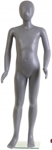 Figurína detská, matná šedá, výška 140cm