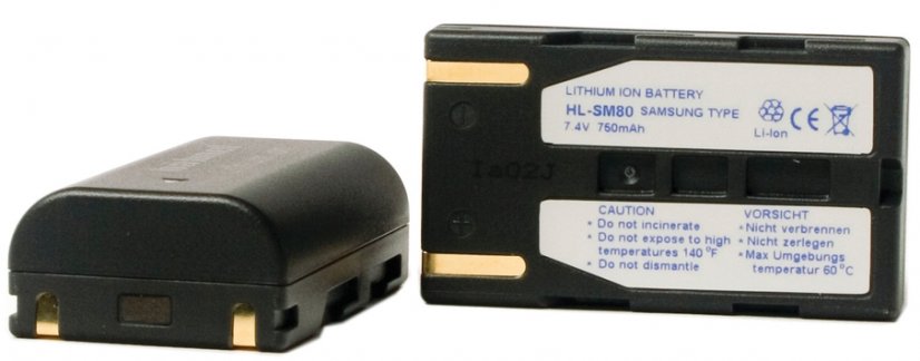 Hähnel HL-SM80, Samsung SB-LSM80, 800 mAh, 7.4V 5.9Wh